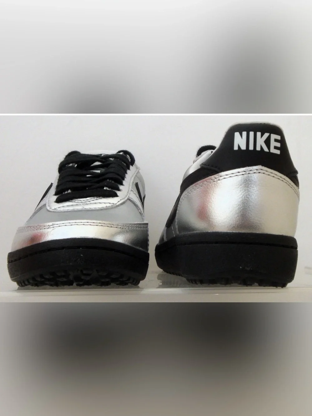 Nike Wmns Field General 82 'Metallic Silver Black' Women HQ7397-001 box no lid